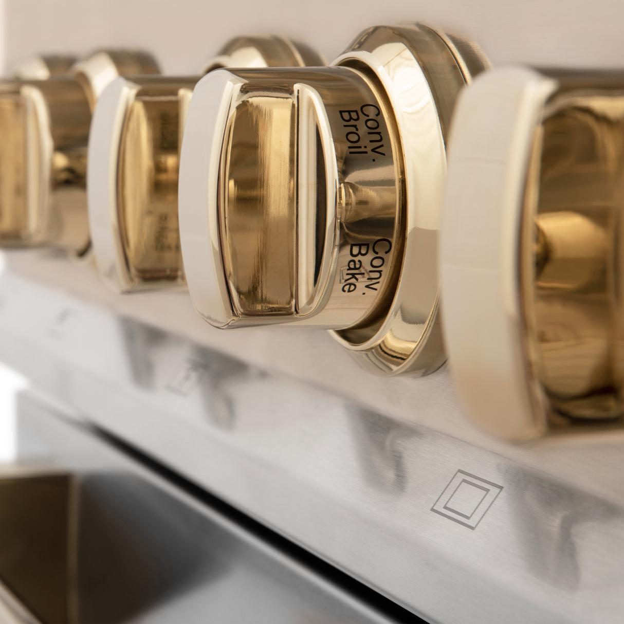 ZLINE Autograph Edition 48" 6.0 cu ft Dual Fuel Range with Gas Stove and Electric Oven in Stainless Steel with Gold Accents (RAZ-48-G)