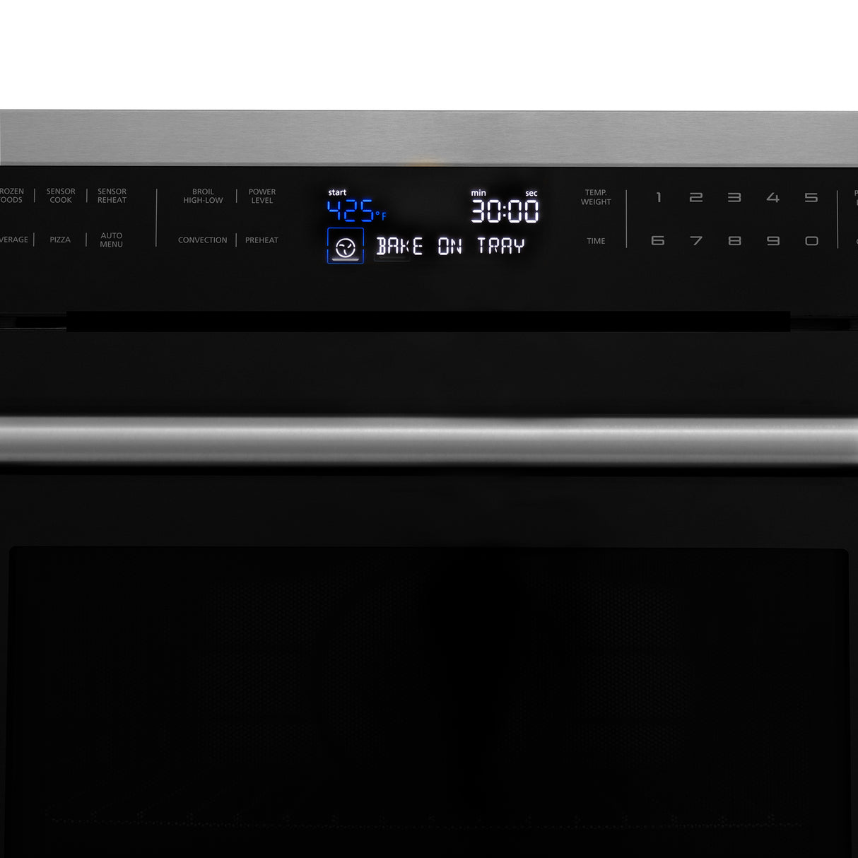 ZLINE 24" 1.6 cu ft. Built-in Convection Microwave Oven in Black Stainless Steel with Speed and Sensor Cooking (MWO-24-BS)