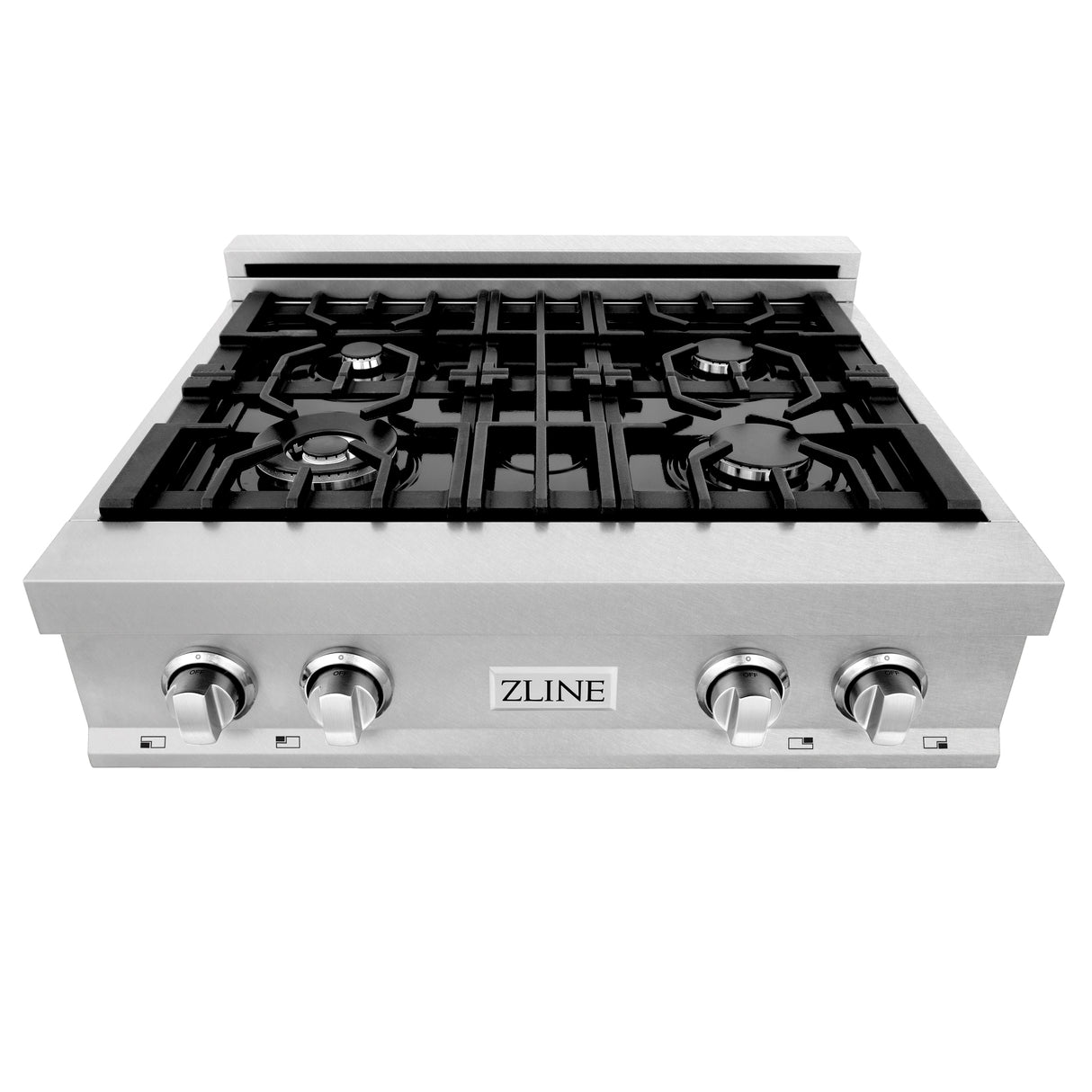 ZLINE 30" Porcelain Gas Stovetop in Fingerprint Resistant Stainless Steel with 4 Gas Burners (RTS-30)