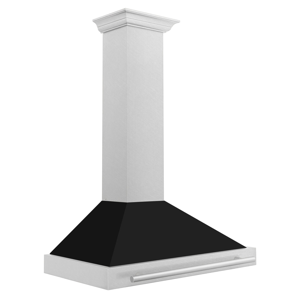 ZLINE 36" Stainless Steel Range Hood with Black Matte Shell and Stainless Steel Handle (KB4STX-BLM-36)