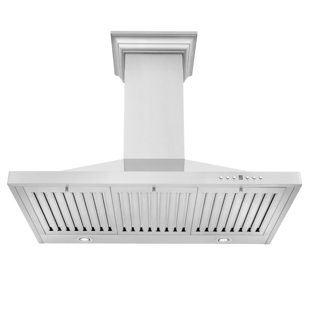 ZLINE 36" Convertible Vent Wall Mount Range Hood in Stainless Steel with Crown Molding (KBCRN-36)