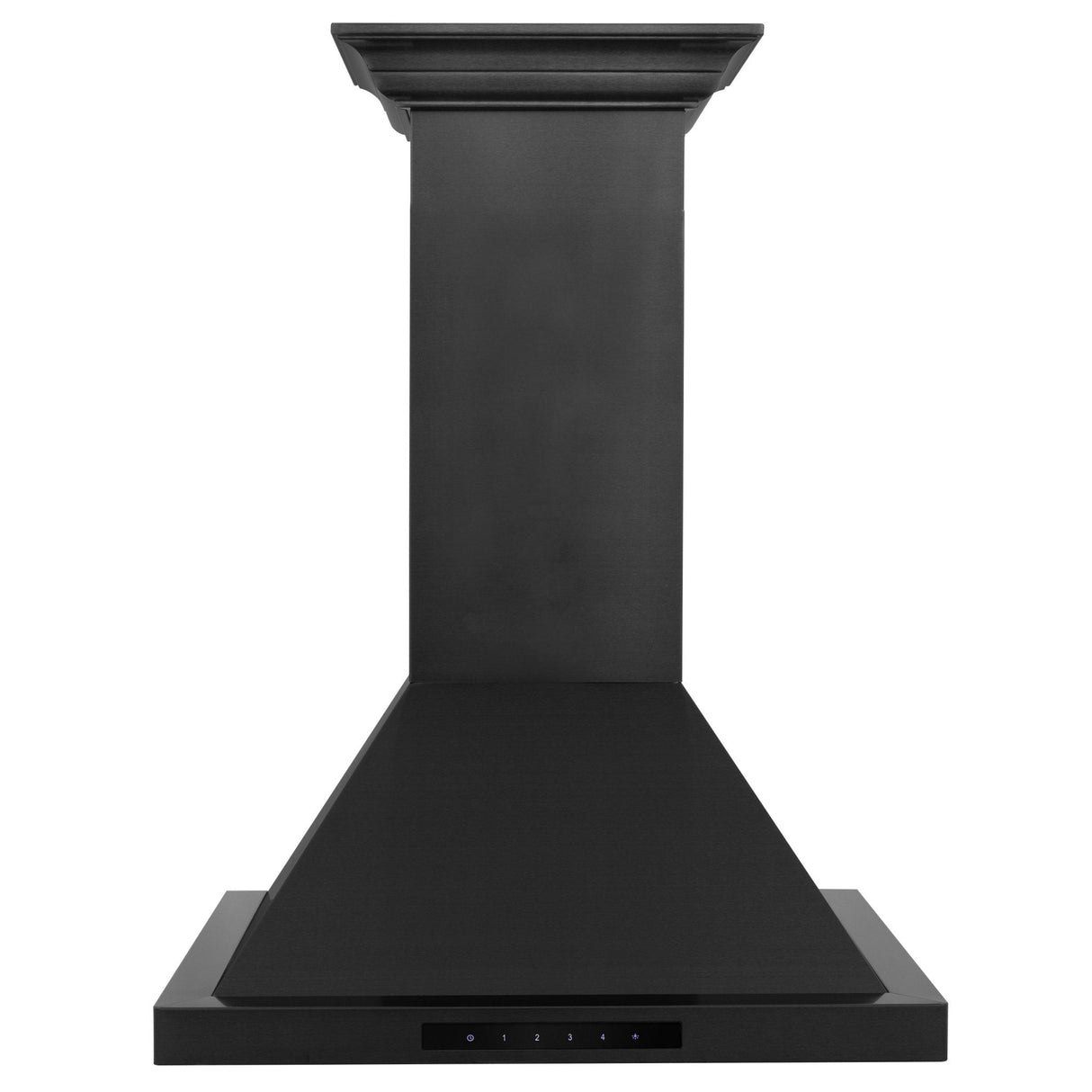 ZLINE 36" Convertible Vent Wall Mount Range Hood in Black Stainless Steel with Crown Molding (BSKBNCRN-36)