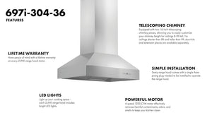 ZLINE 48" Ducted Island Mount Range Hood in Outdoor Approved Stainless Steel (697i-304-48)