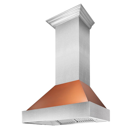 ZLINE 30" Ducted Fingerprint Resistant Stainless Steel Range Hood with Copper Shell (8654C-30)