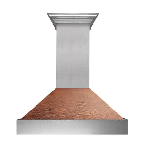 ZLINE 36" Ducted Fingerprint Resistant Stainless Steel Range Hood with Hand-Hammered Copper Shell (8654HH-36)