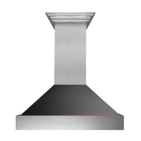 ZLINE 30" Ducted Fingerprint Resistant Stainless Steel Range Hood with Oil Rubbed Bronze Shell (8654ORB-30)