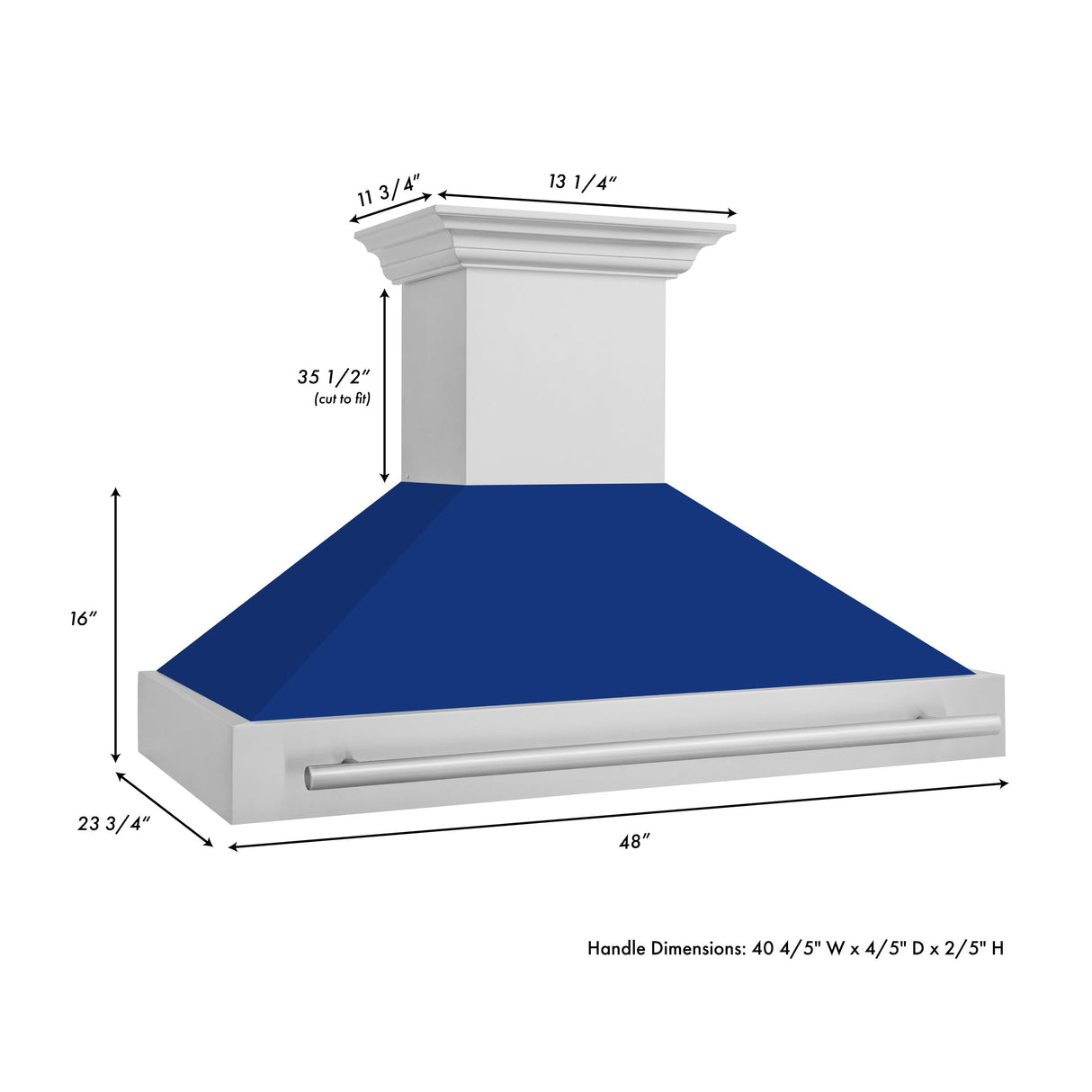 ZLINE 48" Fingerprint Resistant Stainless Steel Range Hood (8654SNX-48)