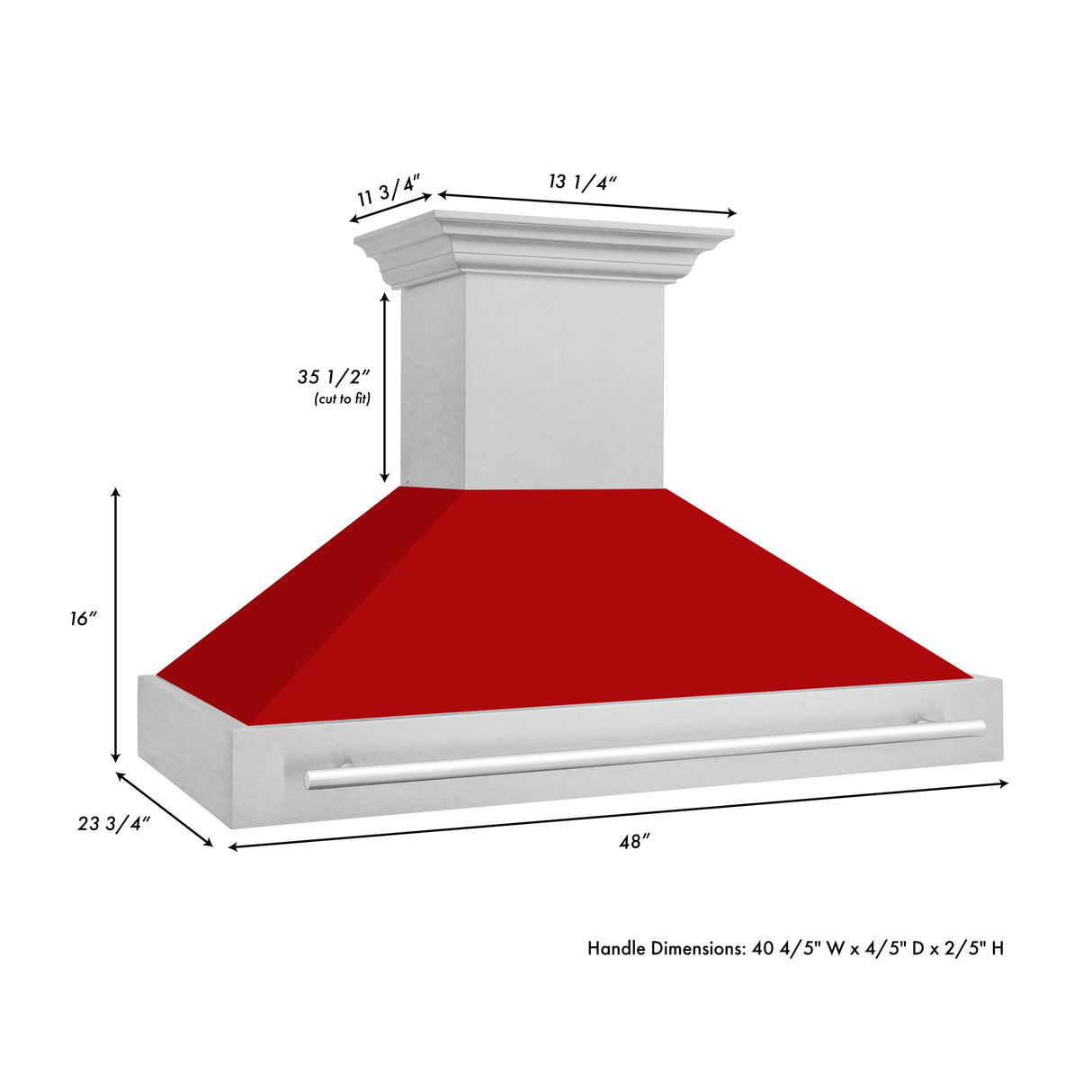 ZLINE 48" Fingerprint Resistant Stainless Steel Range Hood (8654SNX-48)