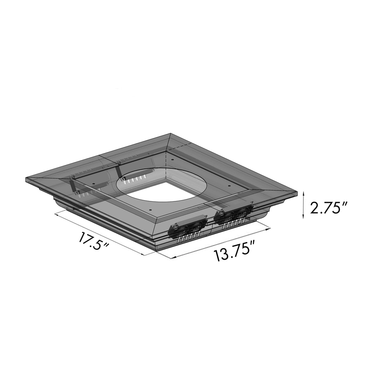 ZLINE 48" CrownSound Ducted Vent Island Mount Range Hood in Stainless Steel with Built-in Bluetooth Speakers (GL2iCRN-BT-48)