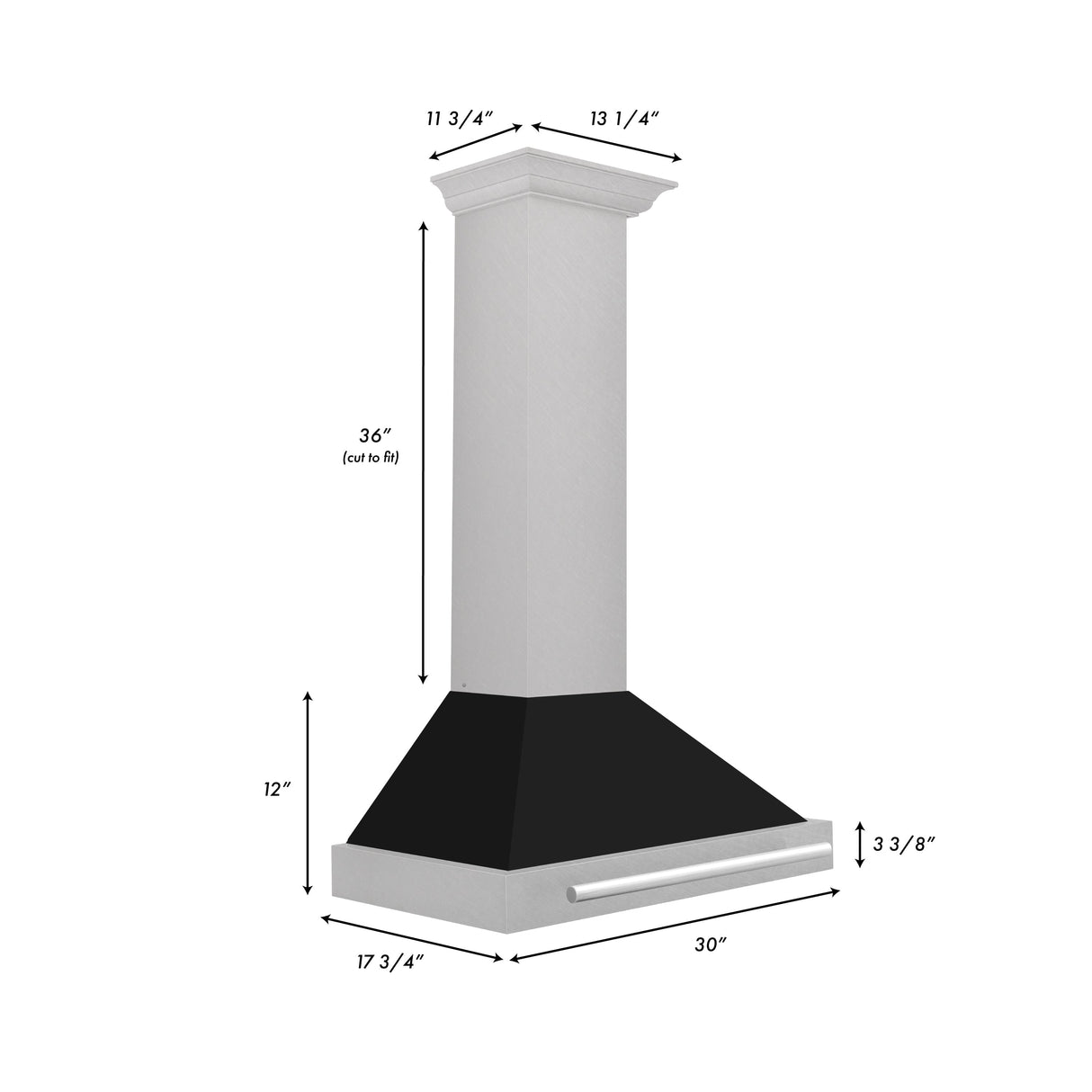 ZLINE 30" Fingerprint Resistant Stainless Steel Range Hood with Stainless Steel Handle (KB4SNX-30)