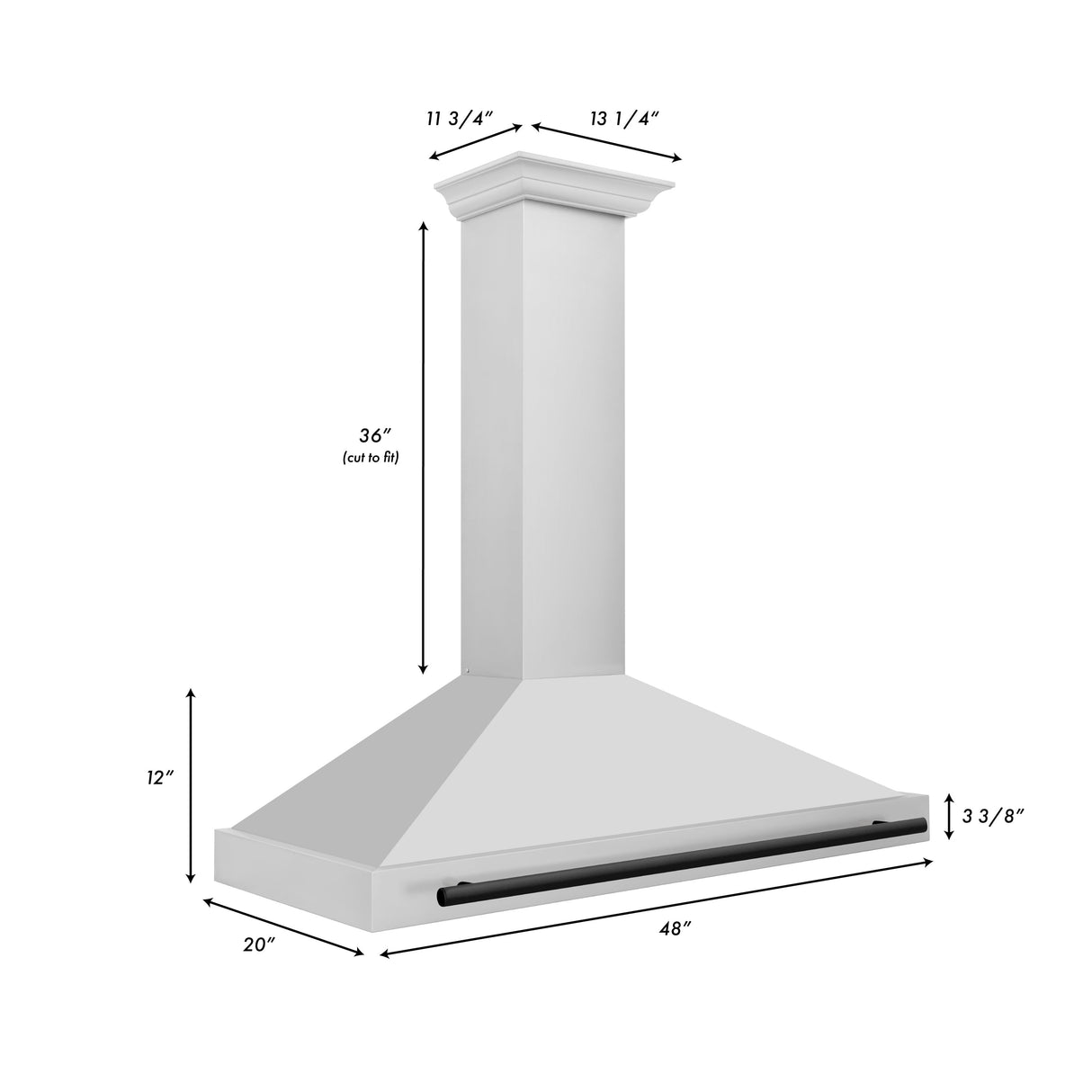 ZLINE 48" Autograph Edition Stainless Steel Range Hood with Stainless Steel Shell and Gold Accents (KB4STZ-48-G)