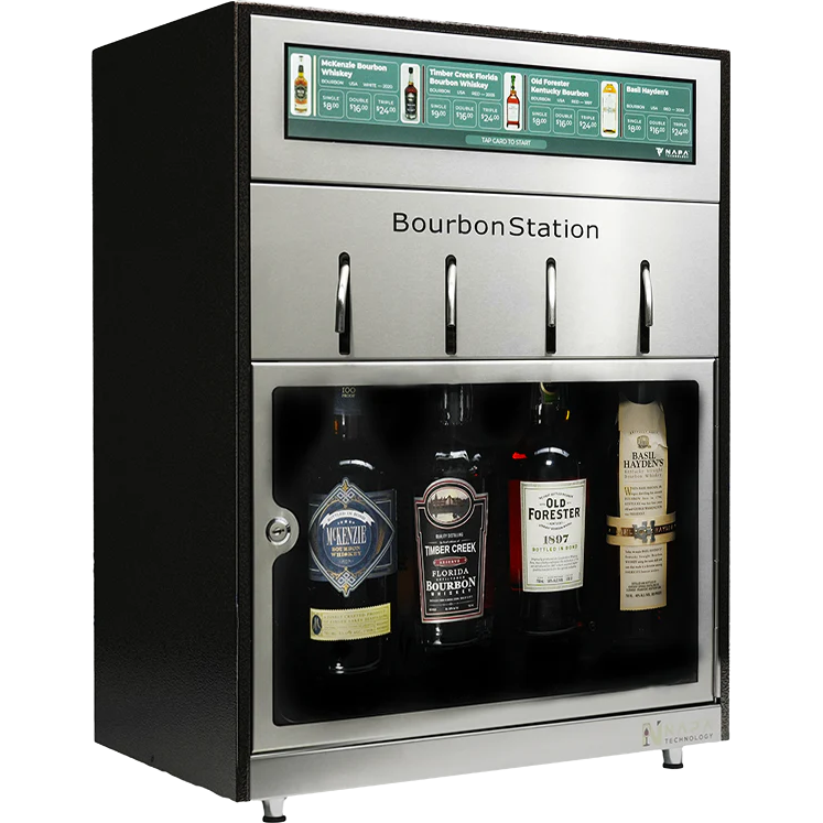 Napa Technology BourbonStation Liquor Dispenser MX4-Q3BS Front Left Angle