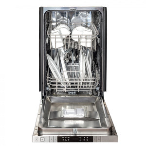 ZLINE 18" Compact Unfinished Top Control Built-In Dishwasher with Stainless Steel Tub and Traditional Style Handle, 52dBa (DW-UF-H-18)