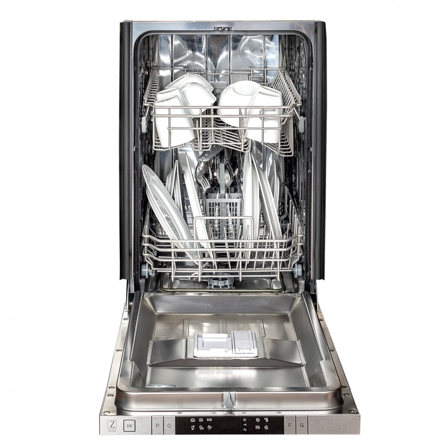 ZLINE 18" Compact Copper Top Control Built-In Dishwasher with Stainless Steel Tub and Traditional Style Handle, 52dBa (DW-C-H-18)