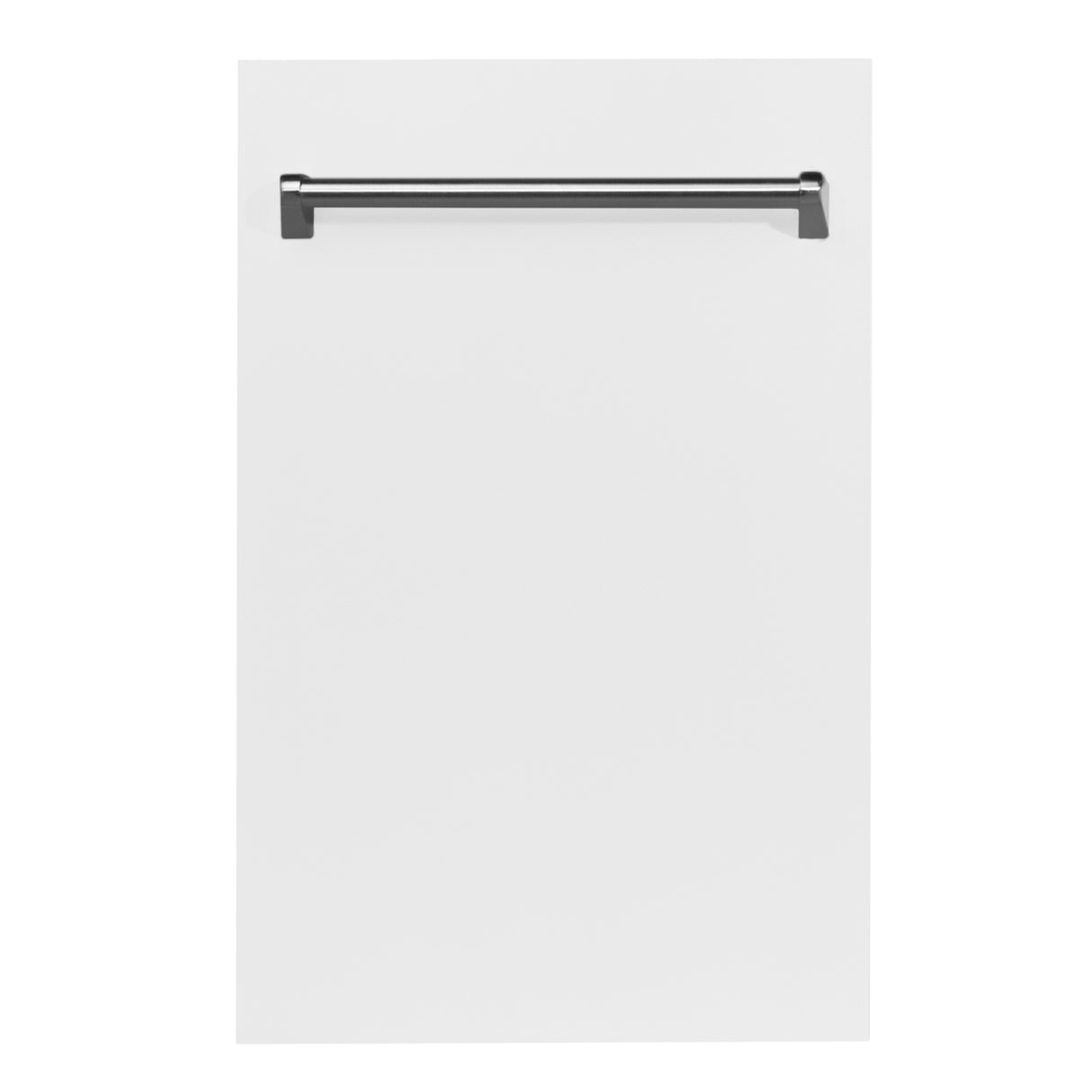 ZLINE 18" Compact White Matte Top Control Built-In Dishwasher with Stainless Steel Tub and Traditional Style Handle, 52dBa (DW-WM-18)