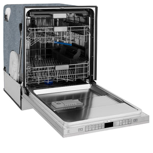 ZLINE 24" Monument Series 3rd Rack Top Touch Control Dishwasher in Custom Panel Ready with Stainless Steel Tub, 45dBa (DWMT-24)