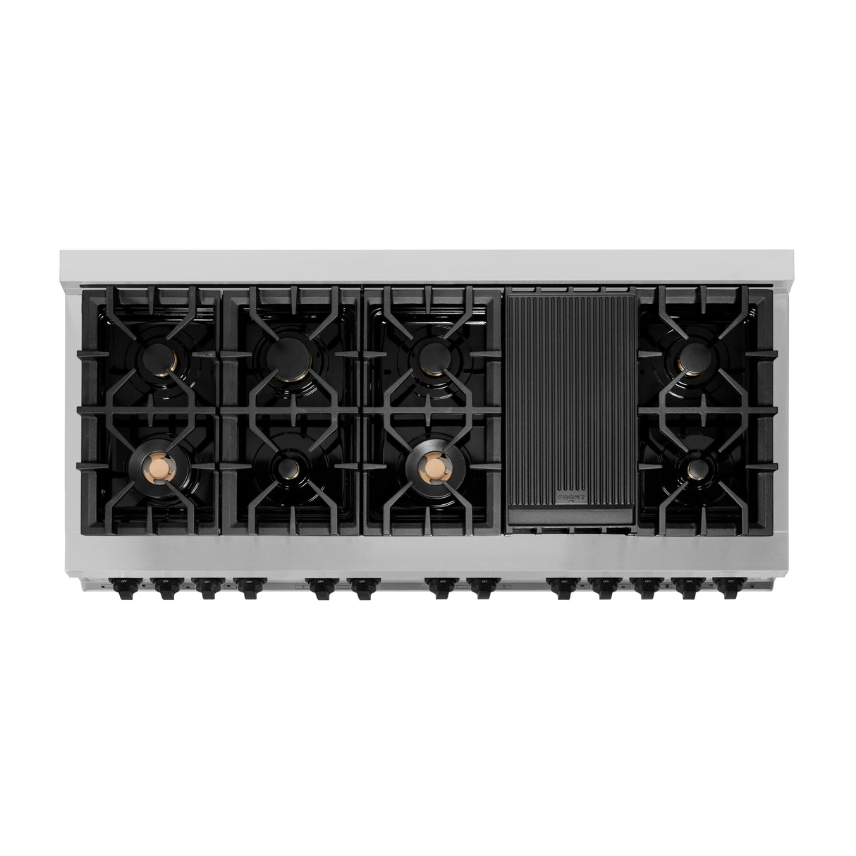 ZLINE Autograph Edition 60" 7.4 cu ft Dual Fuel Range with Gas Stove and Electric Oven in Stainless Steel with Matte Black Accents (RAZ-60-MB)