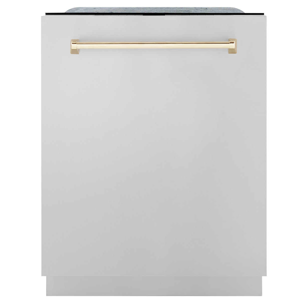 ZLINE Autograph Edition 24" 3rd Rack Top Touch Control Tall Tub Dishwasher in Stainless Steel with Gold Handle, 45dBa (DWMTZ-304-24-G)