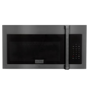 ZLINE 1.5 cu ft Over the Range Convection Microwave Oven in Black Stainless Steel with Traditional Handle and Sensor Cooking (MWO-OTR-H-30-BS)