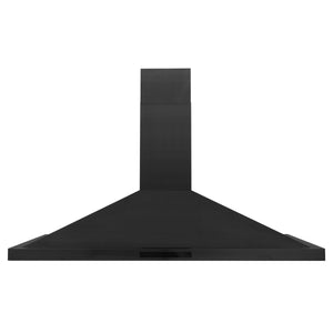 ZLINE 48" Convertible Wall Mount Range Hood in Black Stainless Steel with Set of 2 Charcoal Filters, LED lighting and Dishwasher-Safe Baffle Filters (BSKBN-CF-48)