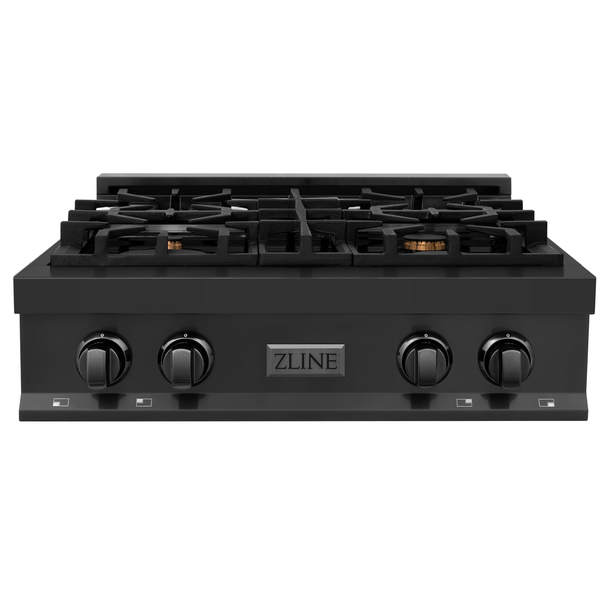 ZLINE 30" Porcelain Gas Stovetop in Black Stainless Steel with 4 Gas Brass Burners (RTB-BR-30)