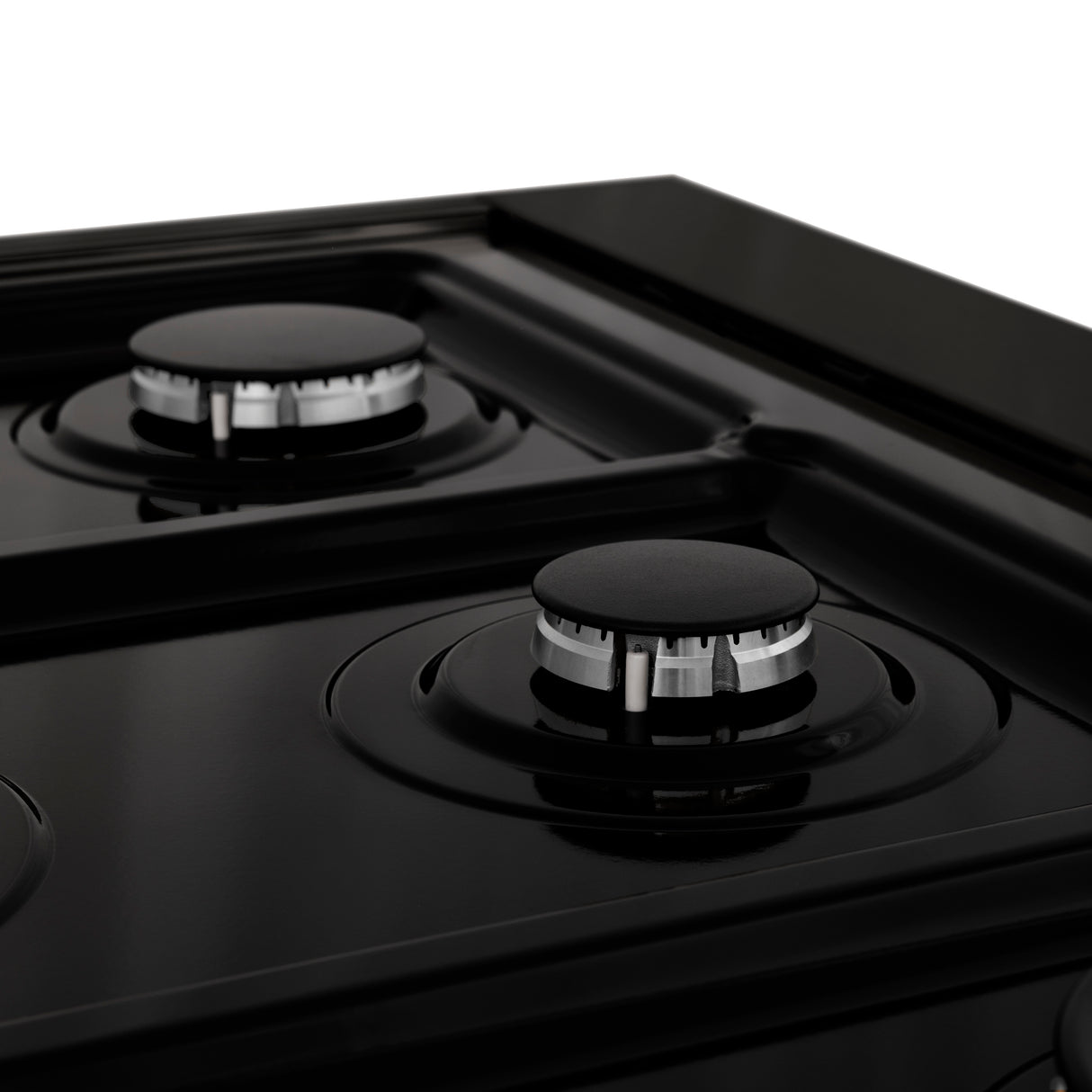 ZLINE 48" Porcelain Gas Stovetop in Black Stainless Steel with 7 Gas Brass Burners and Griddle (RTB-48)