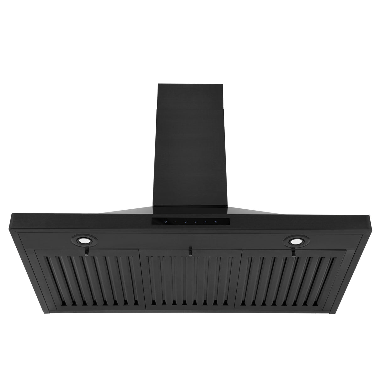 ZLINE 36" Convertible Wall Mount Range Hood in Black Stainless Steel with Set of 2 Charcoal Filters, LED lighting and Dishwasher-Safe Baffle Filters (BSKBN-CF-36)