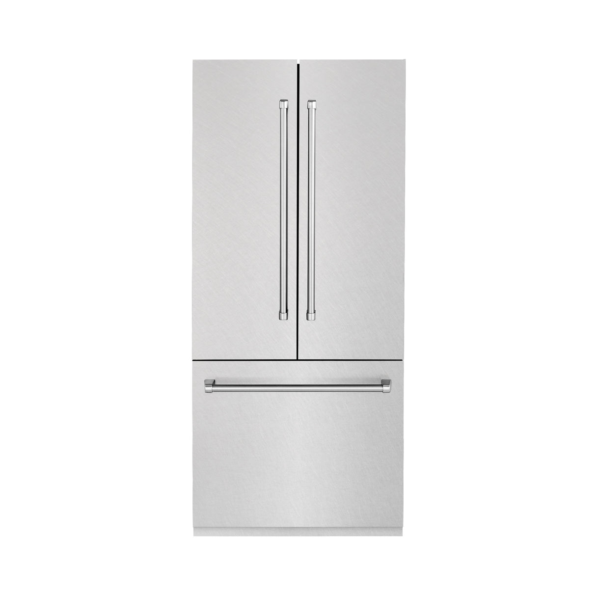 ZLINE 36" 19.6 cu ft Built-In 3-Door French Door Refrigerator with Internal Water and Ice Dispenser in Fingerprint Resistant Stainless Steel (RBIV-SN-36)