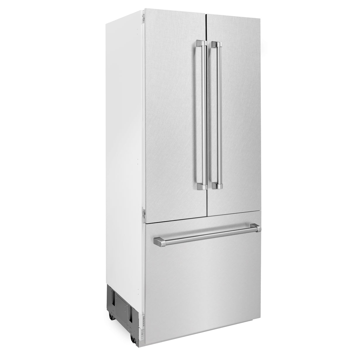 ZLINE 36" 19.6 cu ft Built-In 3-Door French Door Refrigerator with Internal Water and Ice Dispenser in Fingerprint Resistant Stainless Steel (RBIV-SN-36)