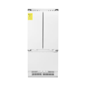 ZLINE 36" 19.6 cu. Ft. Panel Ready Built-In 3-Door French Door Refrigerator with Internal Water and Ice Dispenser (RBIV-36)