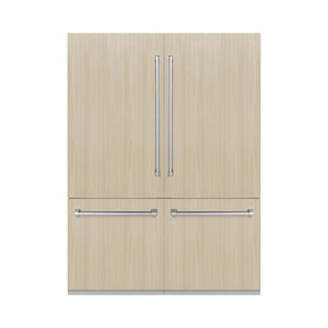 ZLINE 60" 32.2 cu. Ft. Panel Ready Built-In 4-Door French Door Refrigerator with Internal Water and Ice Dispenser (RBIV-60)