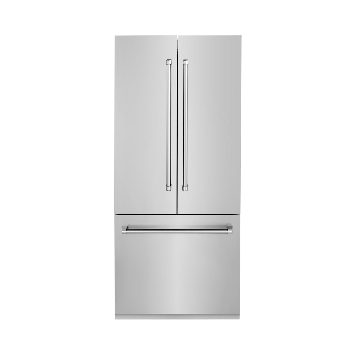 ZLINE 36" 19.6 cu ft Built-In 3-Door French Door Refrigerator with Internal Water and Ice Dispenser in Stainless Steel (RBIV-304-36)