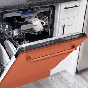 ZLINE 24" Tallac Series 3rd Rack Tall Tub Dishwasher in Copper with Stainless Steel Tub, 51dBa (DWV-C-24)