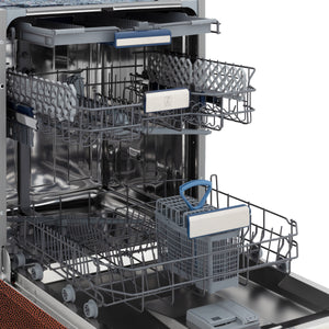 ZLINE 24" Tallac Series 3rd Rack Tall Tub Dishwasher in Hand Hammered Copper with Stainless Steel Tub, 51dBa (DWV-HH-24)