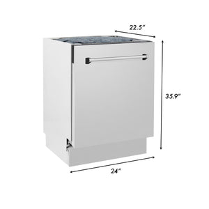 ZLINE 24" Tallac Series 3rd Rack Tall Tub Dishwasher in Stainless Steel, 51dBa (DWV-304-24)