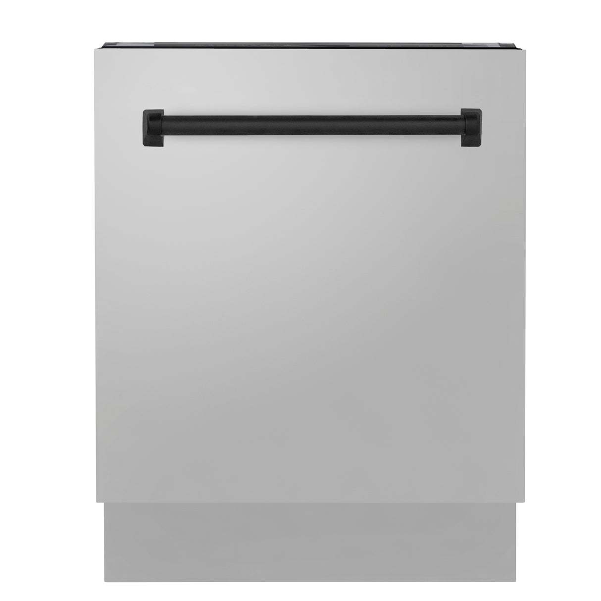 ZLINE Autograph Edition 24" 3rd Rack Top Control Built-In Tall Tub Dishwasher in Stainless Steel with Matte Black Handle, 51dBa (DWVZ-304-24-MB)