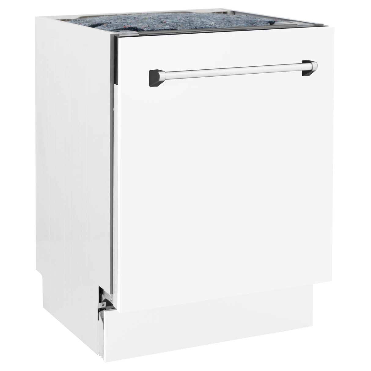 ZLINE 24" Tallac Series 3rd Rack Tall Tub Dishwasher in White Matte with Stainless Steel Tub, 51dBa (DWV-WM-24)