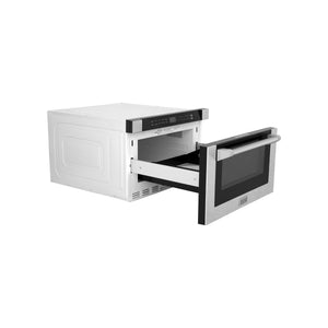 ZLINE 24" 1.2 cu ft Built-in Microwave Drawer with a Traditional Handle in Fingerprint Resistant Stainless Steel (MWD-1-SS-H)