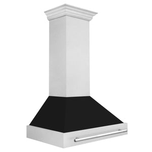 ZLINE 36" Fingerprint Resistant Stainless Steel Range Hood with White Matte Shell (8654SNX-WM-36)