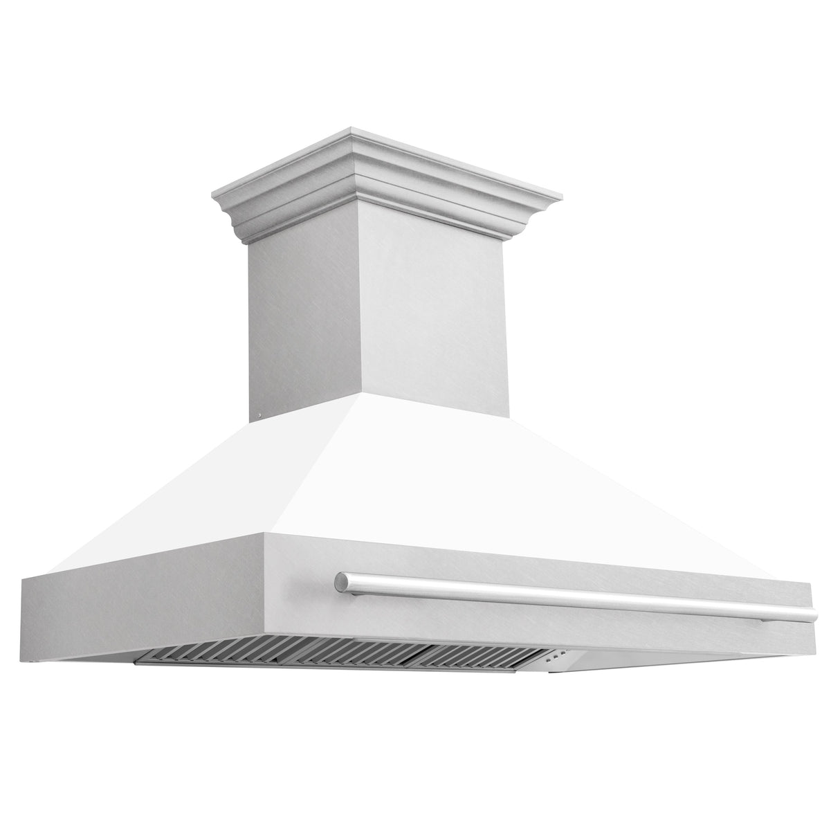 ZLINE 48" Fingerprint Resistant Stainless Steel Range Hood with Black Matte Shell (8654SNX-BLM-48)