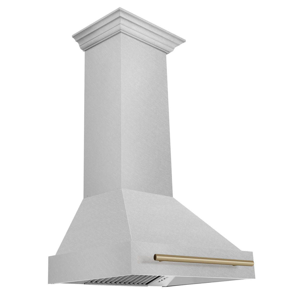 ZLINE 30" Autograph Edition Fingerprint Resistant Stainless Steel Range Hood with Champagne Bronze Handle (8654SNZ-30-CB)