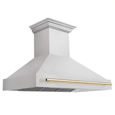 ZLINE 48" Autograph Edition Fingerprint Resistant Stainless Steel Range Hood with Matte Black Handle (8654SNZ-48-MB)