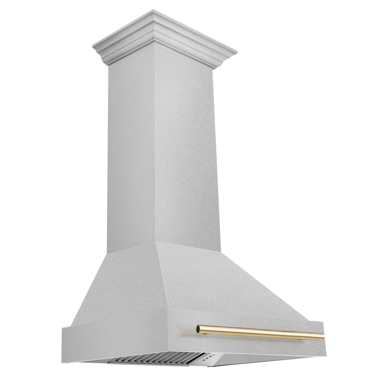 ZLINE 30" Autograph Edition Fingerprint Resistant Stainless Steel Range Hood with Champagne Bronze Handle (8654SNZ-30-CB)