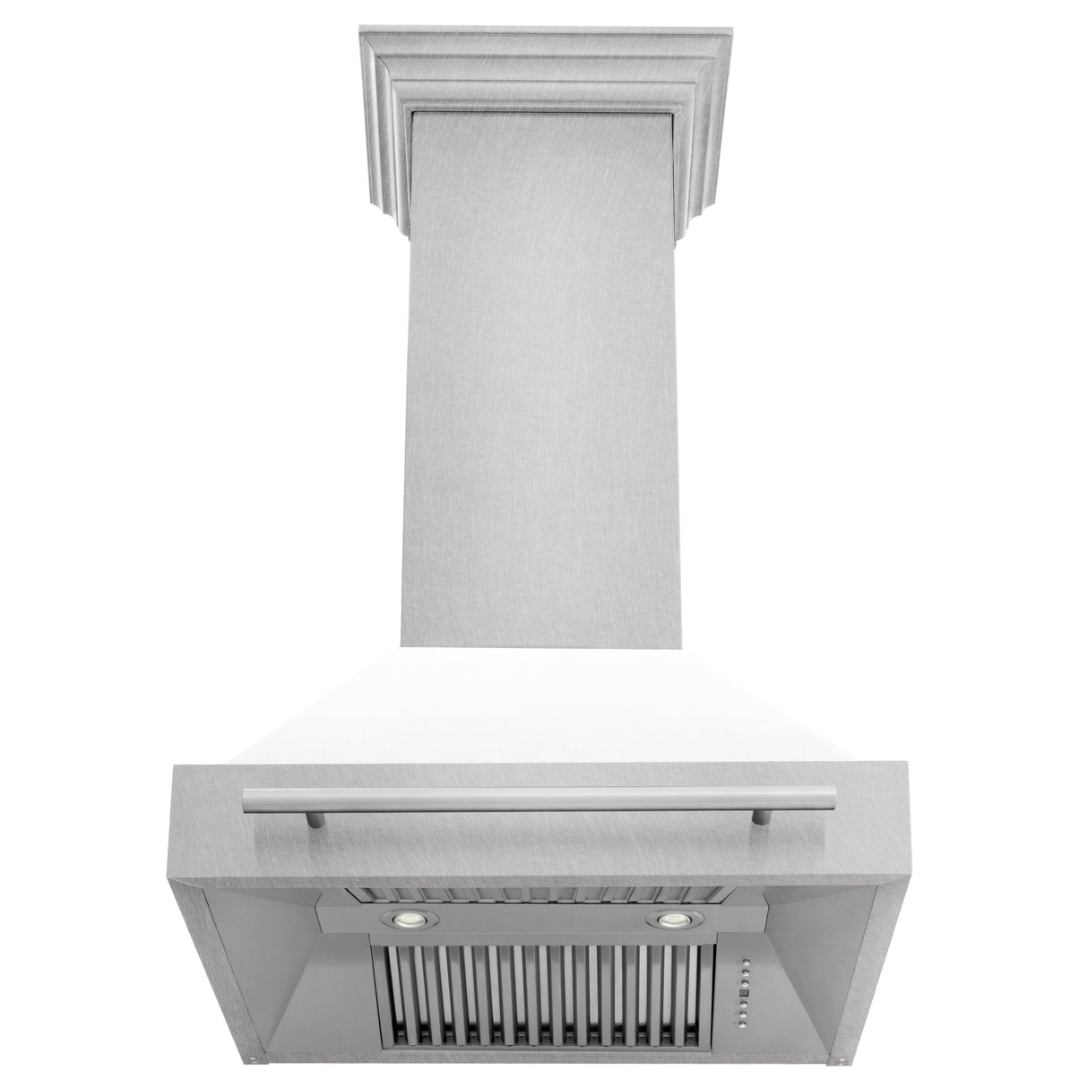 ZLINE 30" Fingerprint Resistant Stainless Steel Range Hood with White Matte Shell (8654SNX-WM-30)