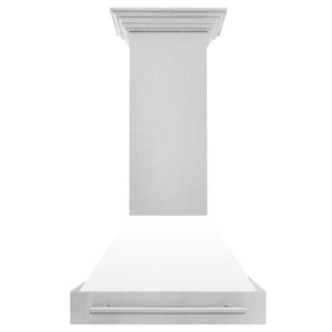 ZLINE 30" Fingerprint Resistant Stainless Steel Range Hood with White Matte Shell (8654SNX-WM-30)