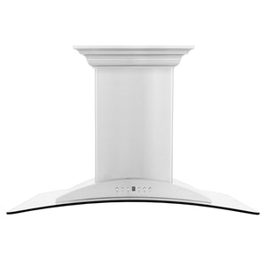 ZLINE 30" CrownSound Ducted Vent Island Mount Range Hood in Stainless Steel with Built-in Bluetooth Speakers (GL9iCRN-BT-30)