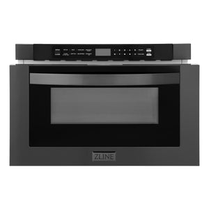 ZLINE 24" 1.2 cu ft Built-in Microwave Drawer in Black Stainless Steel (MWD-1-BS)