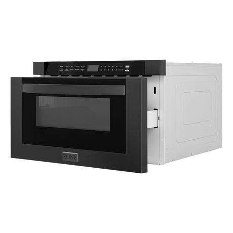 ZLINE 24" 1.2 cu ft Built-in Microwave Drawer in Black Stainless Steel (MWD-1-BS)