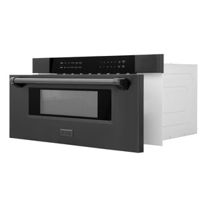 ZLINE 30" 1.2 cu ft Built-in Microwave Drawer in Black Stainless Steel (MWD-30-BS)