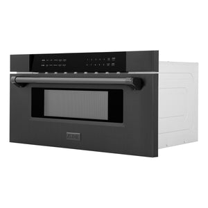 ZLINE 30" 1.2 cu ft Built-in Microwave Drawer in Black Stainless Steel (MWD-30-BS)